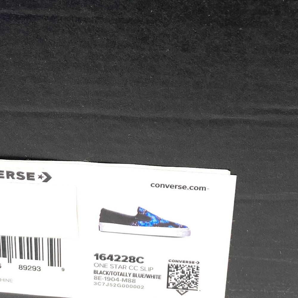 Converse Shoes Men's One Star CC Slip On Black Canvas Blue Floral Size 164228C - Picture 9 of 10
